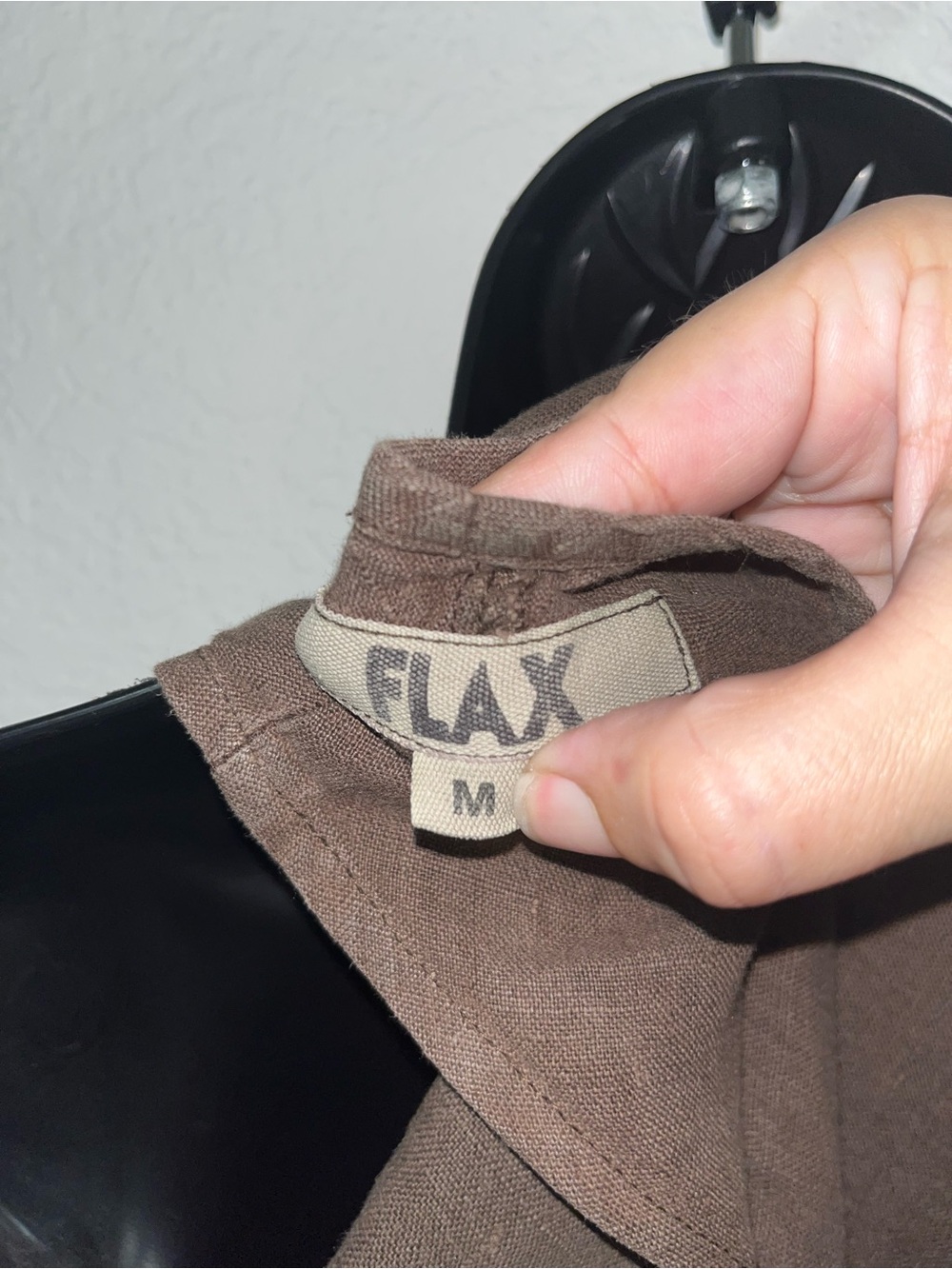 FLAX Brown Linen Sleeveless Tank Top - Picture 5 of 5